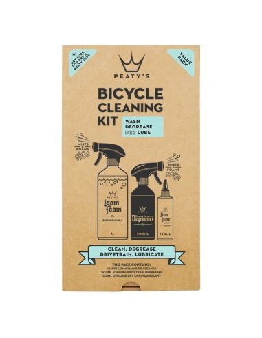 PEATYS WASH WASH DEGRASE DRY LUBE CLEANING PACK