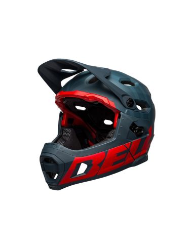 Casco integral BELL BS SUPER DH MIPS SPHERICAL PRIME MATTE BLUE/CRIMSON L