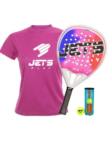 Pack Pala JetsPlay P51 + Camiseta JetsPlay + Bote de bolas JetsPlay PRO