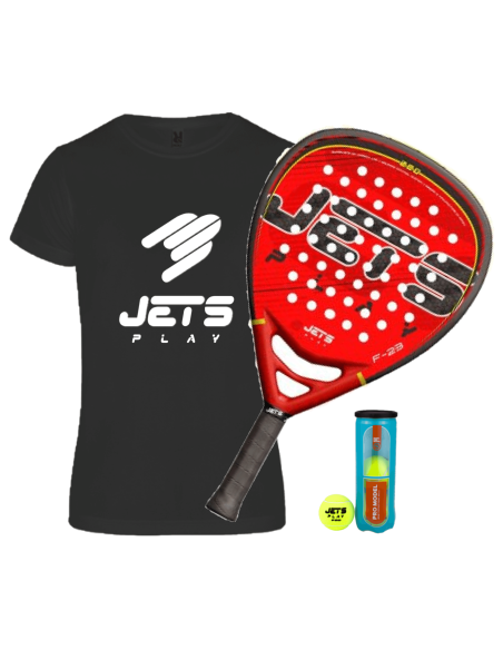 Pack Pala JetsPlay F23 + Camiseta JetsPlay + Bote de bolas JetsPlay PRO