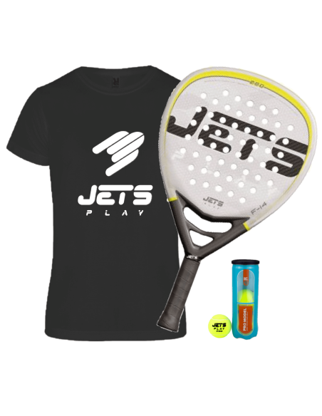 Pack Pala JetsPlay F14 + Camiseta JetsPlay + Bote de bolas JetsPlay PRO