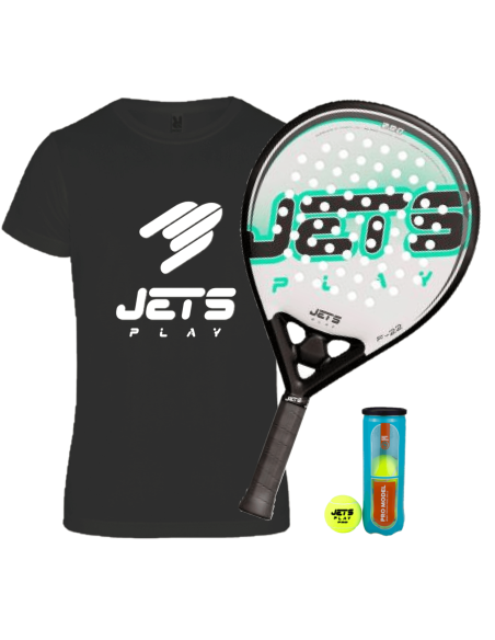 Pack Pala JetsPlay F22 + Camiseta JetsPlay + Bote de bolas JetsPlay PRO