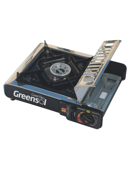 Cocina portátil Greensol para cartuchos de gas | Compacta, ligera y segura