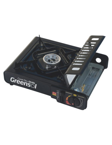 La cocina Greensol Camp - Deli Dual es una cocina portátil dual, compatible tanto con cartuchos de g