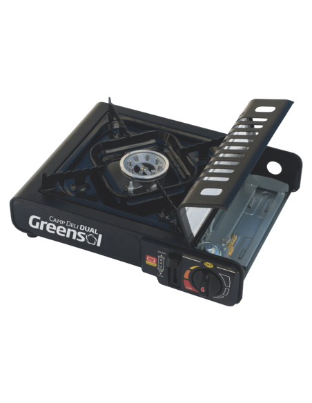 Cocina portátil Greensol Dual | Gas y cartucho en una sola solución