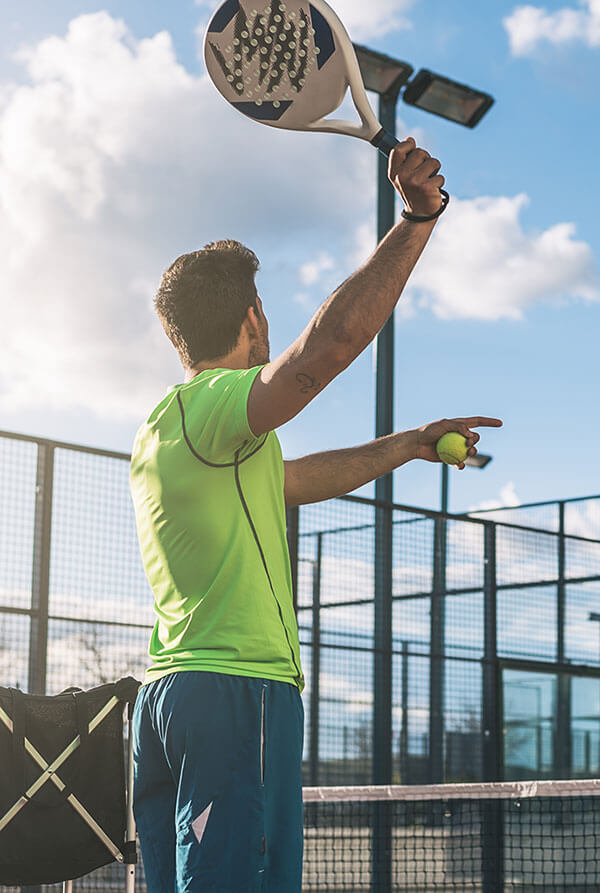 Entrenamiento con palas de pádel